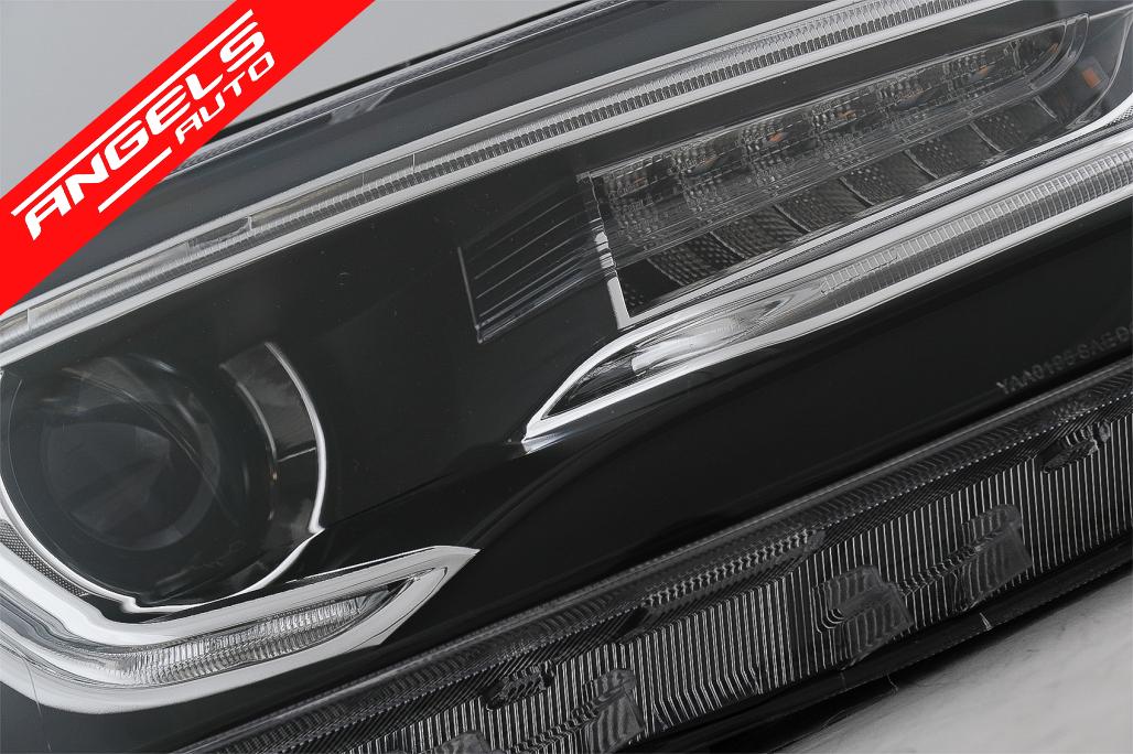 Faruri compatibile cu Jetta Mk6 (2011-2017) RHD Semnal Dinamic Secvential Negru Look - imagine 5