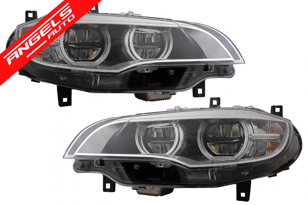 Faruri Angel Eyes 3D Dual Rims LED DRL compatibile cu BMW X6 E71 (2008-up)