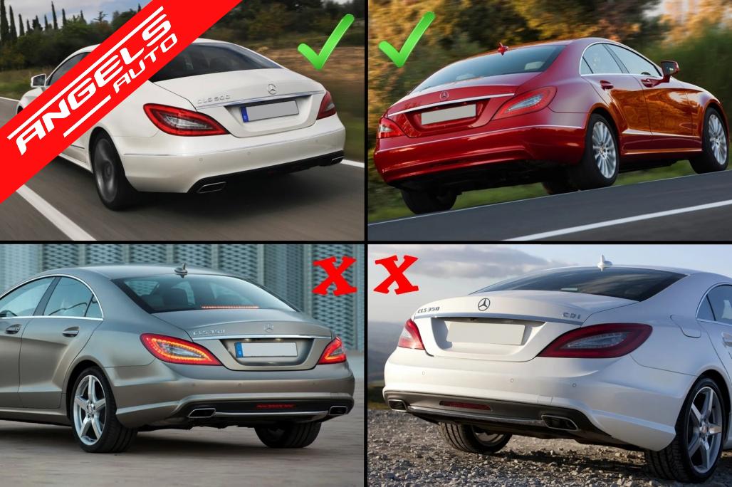 Difuzor Dublu compatibil cu Mercedes CLS Sedan W218 (2011-up) Bara Standard - imagine 8