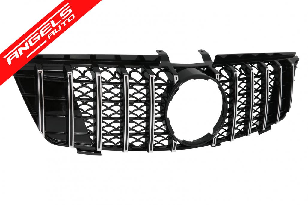 Grila compatibila cu Mercedes ML W164 (2005-2008) Negru Crom GTR Panamericana Design - imagine 3