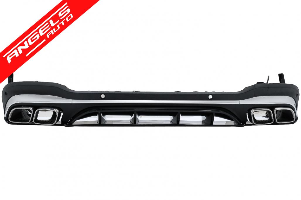 Difuzor Bara Spate cu Tobe Crom compatibil cu Mercedes GLC X253 SUV (2020+) GLC63
