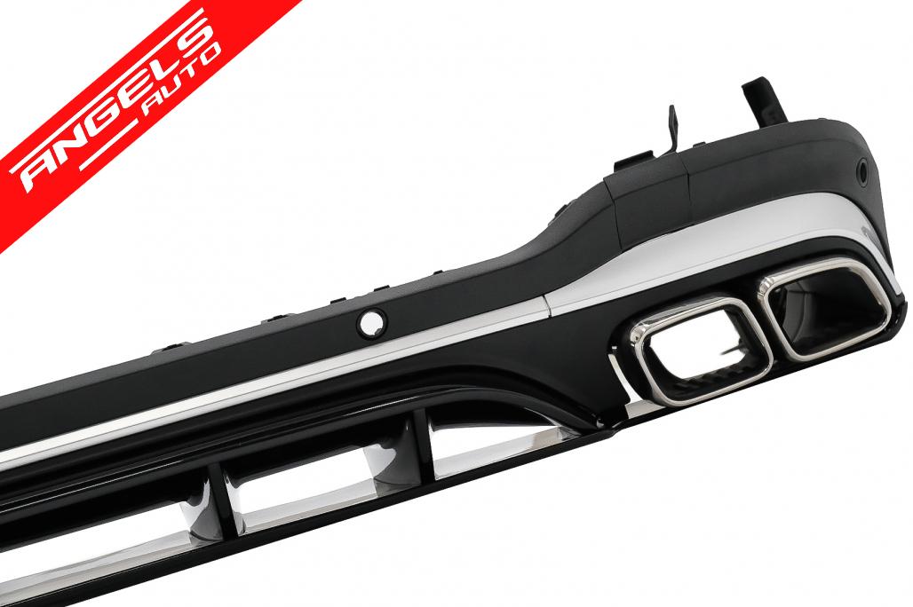 Difuzor Bara Spate cu Tobe Crom compatibil cu Mercedes GLC X253 SUV (2020+) GLC63 - imagine 2