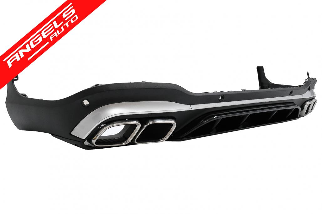 Difuzor Bara Spate cu Tobe Crom compatibil cu Mercedes GLC X253 SUV (2020+) GLC63 - imagine 3