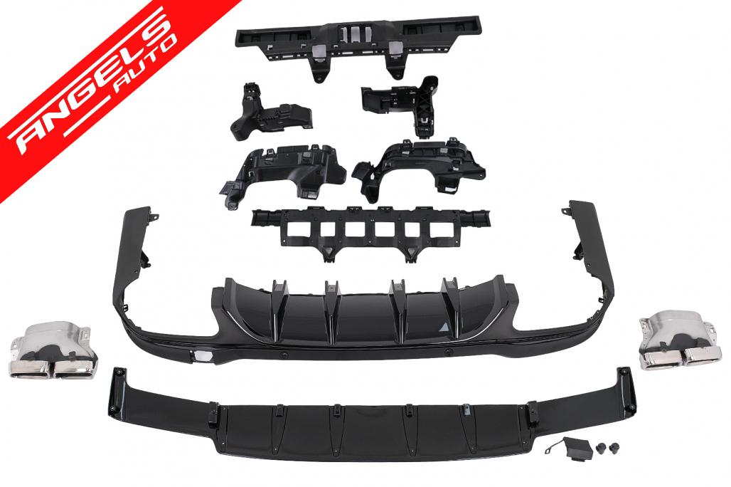Difuzor Bara Spate cu Tobe Crom compatibil cu Mercedes GLC X253 SUV (2020+) GLC63 - imagine 7