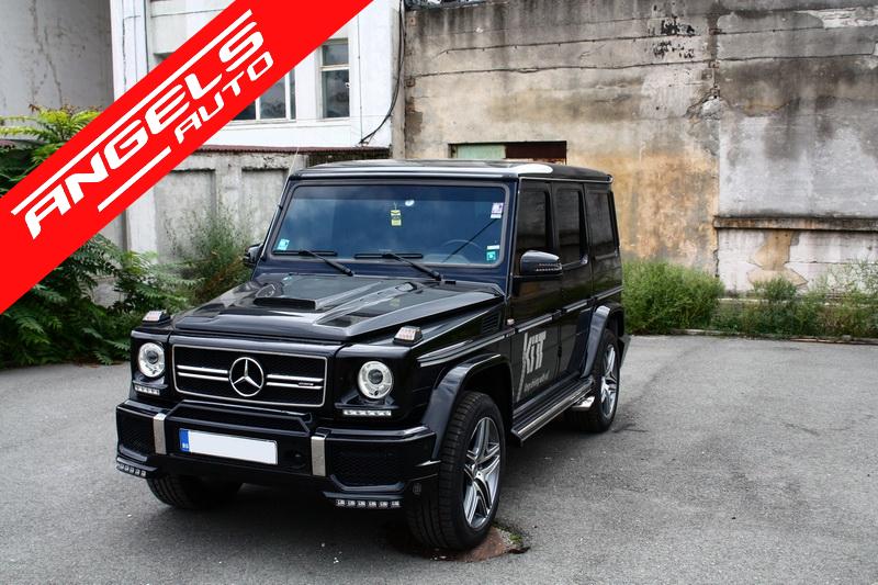 Carcasa faruri cu Lumini LED DRL compatibila cu Mercedes G-class W463(1989-) G65 Look - imagine 6