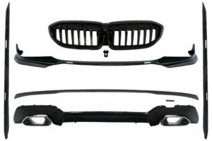 Pachet Extensii compatibil cu BMW G20 G21 (2018-2019) M340i Look Negru Lucios
