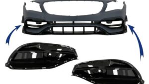 Grile Bara Fata Negru Lucios compatibile cu Mercedes CLA W117 (2016-up) CLA45 Design