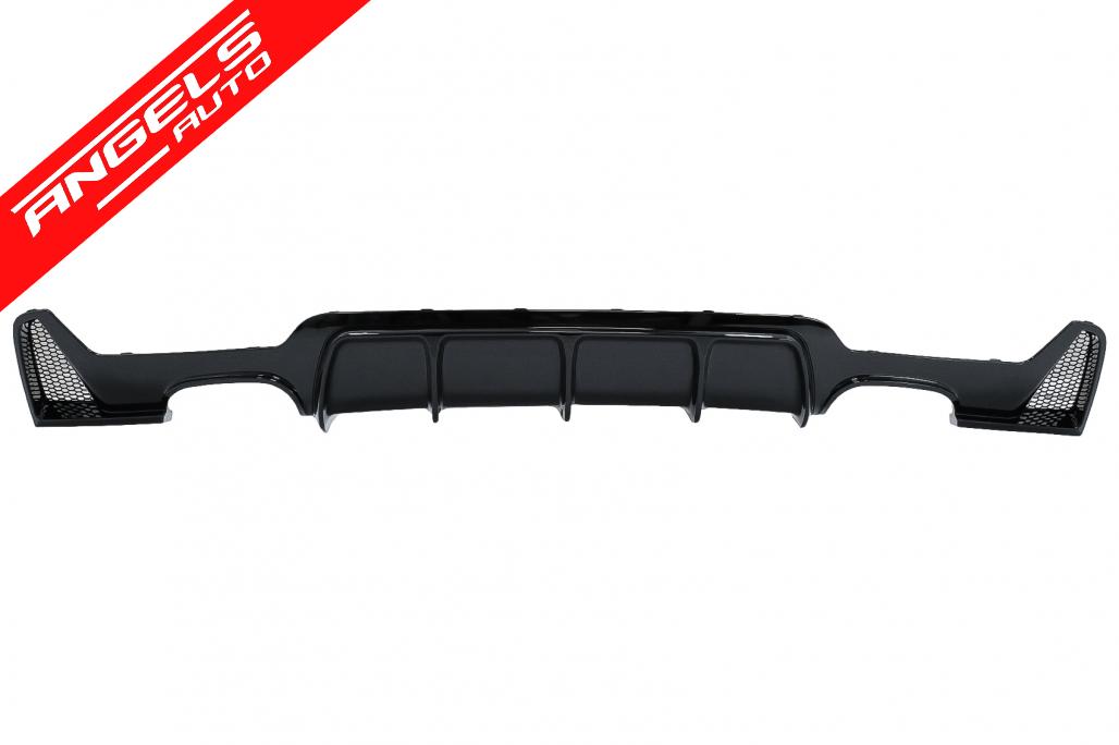 Difuzor Bara Spate Evacuare Dubla compatibil cu BMW 4 F32 F33 (2013-up) Negru Lucios