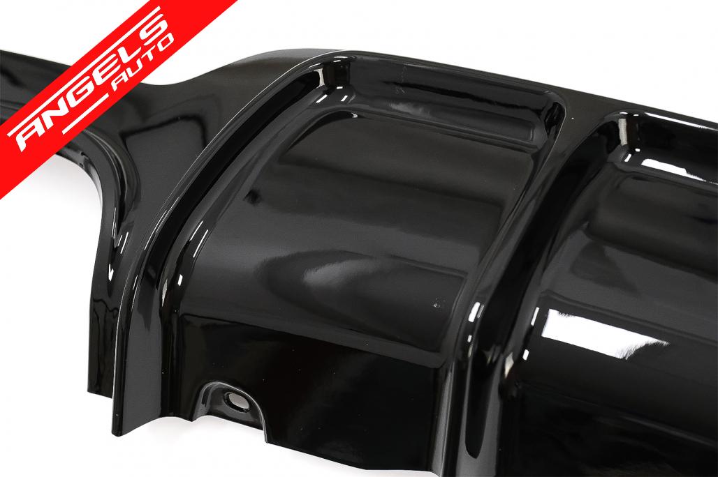 Difuzor Bara Spate Evacuare Dubla compatibil cu BMW 4 F32 F33 (2013-up) Negru Lucios - imagine 4