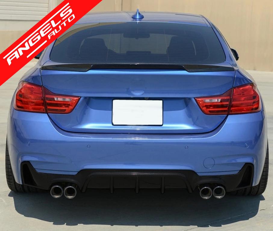 Difuzor Bara Spate Evacuare Dubla compatibil cu BMW 4 F32 F33 (2013-up) Negru Lucios - imagine 7