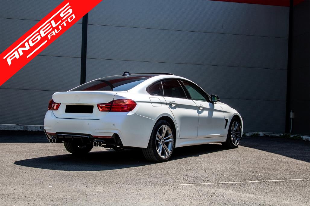Difuzor Bara Spate Evacuare Dubla compatibil cu BMW 4 F32 F33 (2013-up) Negru Lucios - imagine 8
