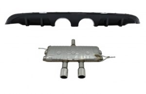 Difuzor Bara Spate Negru Lucios compatibil cu VW compatibil cu  Golf 6 (2008-2012) R20 Design
