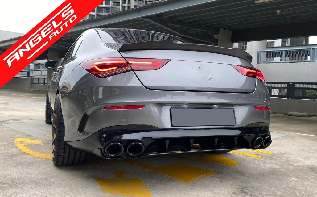 Difuzor Bara Spate cu Tobe compatibil cu Mercedes CLA X118 C118 (2019+) CLA45S Look - imagine 8
