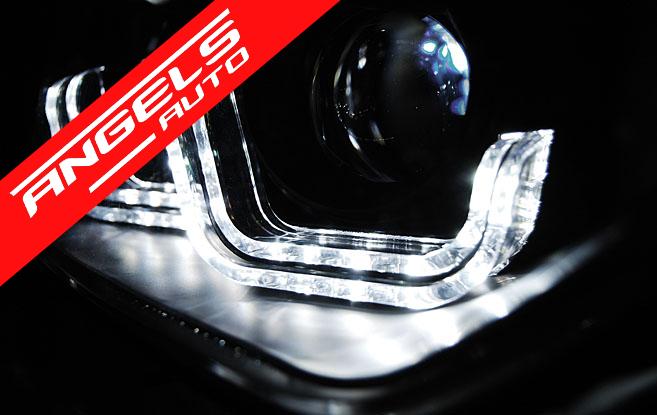 Faruri U-LED LIGHT compatibile cu BMW Seria 3F30/F31 2011 - 2015 Black - imagine 4