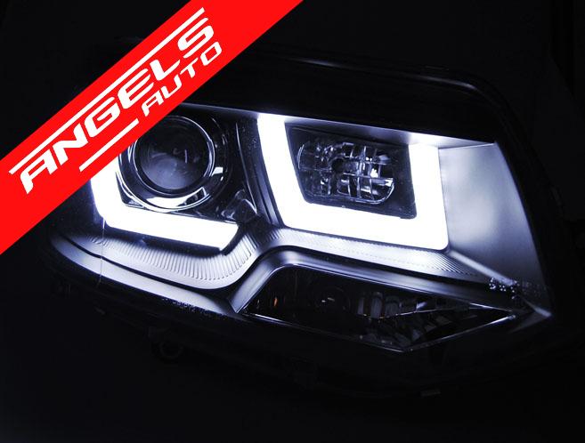 Faruri U-LED LIGHT compatibile cu VW T5 (2010-2015) Negru - imagine 5
