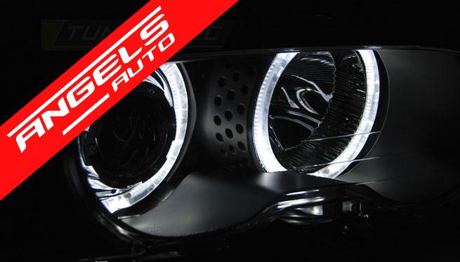Faruri ANGEL EYES LED compatibile cu BMW Seria 3 E46 COUPE 99-03 Negru - imagine 4