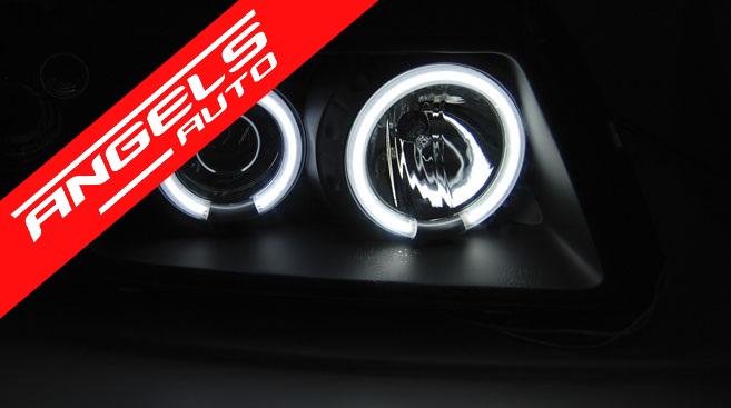 Faruri ANGEL EYES CCFL compatibile cu Audi A3 8L 96-00 Negru - imagine 3