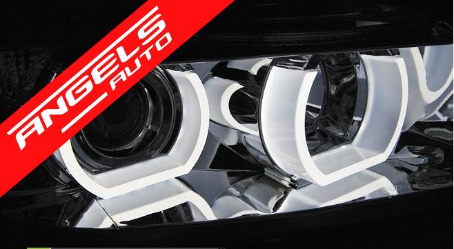 Faruri U-LED LIGHT 3D compatibile cu BMW Seria 3 E90/E91 2005-2008 Chrome - imagine 2