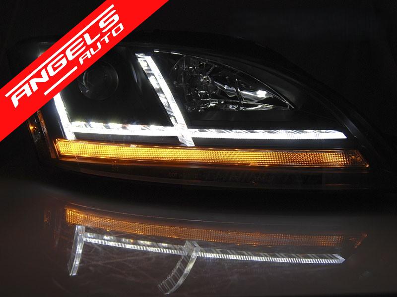 Faruri XENON Faruri LED DRL SEQ compatibile cu Audi TT 8J (2006-2010) Negru - imagine 3