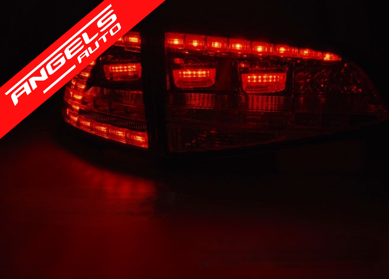 Stopuri LED SEQ compatibile cu VW compatibile cu Golf 7 (2013-2017) Rosu Fumuriu - imagine 2