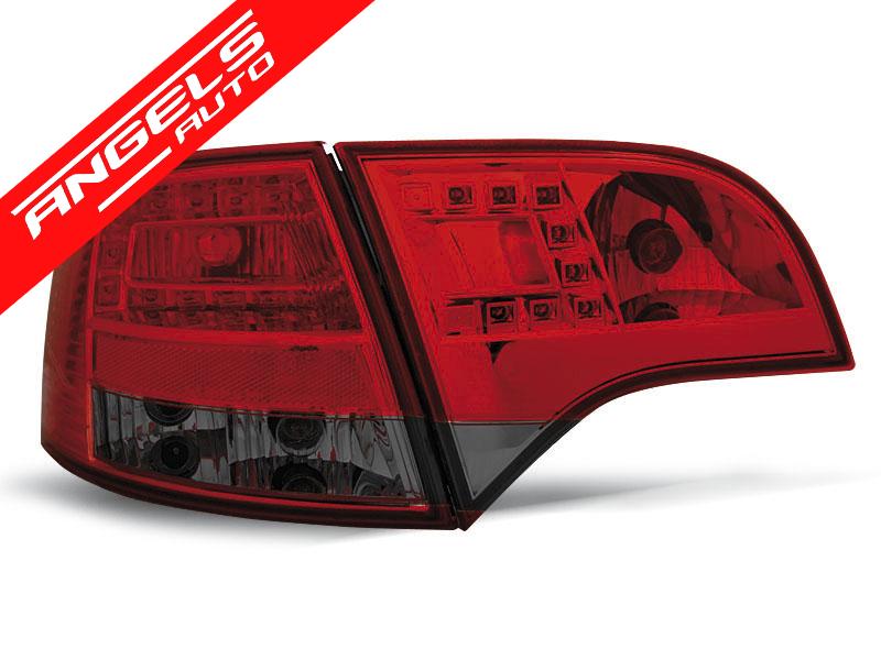 Stopuri LED compatibile cu Audi A4 B7 Avant (11.2004-03.2008) Rosu Fumuriu - imagine 2