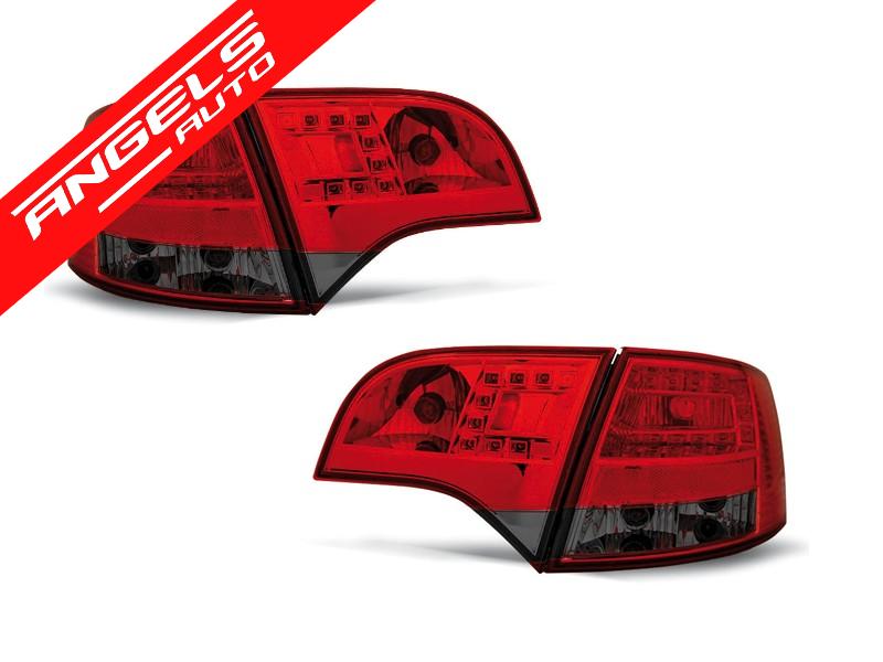 Stopuri LED compatibile cu Audi A4 B7 Avant (11.2004-03.2008) Rosu Fumuriu