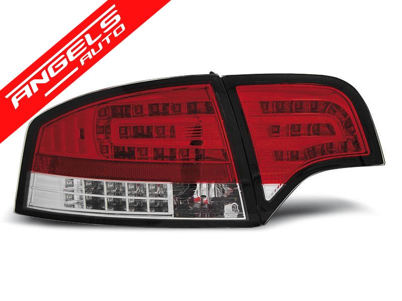 Stopuri LED compatibile cu Audi A4 B7 (11.2004-03.2008) Rosu Alb - imagine 2