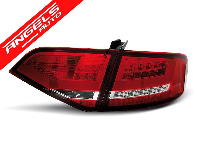 Stopuri LED compatibile cu Audi A4 B8 (2008-2011) Sedan Rosu Alb - imagine 3
