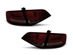 Stopuri LED compatibile cu Audi A4 B8 (2008-2011) Rosu Fumuriu