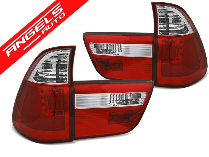 Stopuri LED compatibile cu BMW X5 E53 (09.1999-10.2003) Rosu Alb