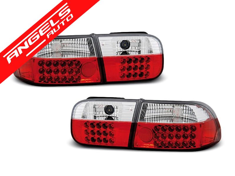 Stopuri compatibile cu Honda CIVIC 09.91-08.95 3D Rosu Alb LED