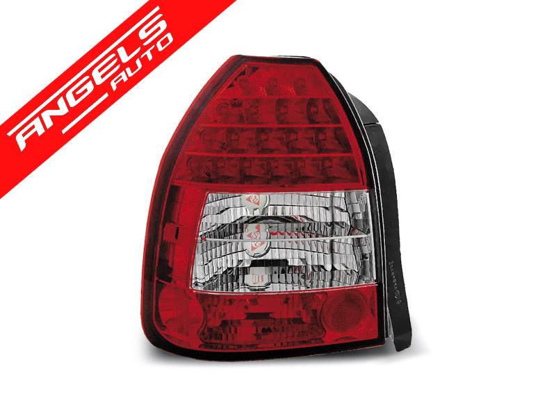 Stopuri compatibile cu Honda CIVIC 09.95-02.01 3D Rosu Alb LED - imagine 2