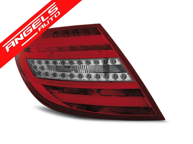 Stopuri LED Bar compatibile cu Mercedes C-Class W204 Sedan (2007-2010) Rosu Alb - imagine 2