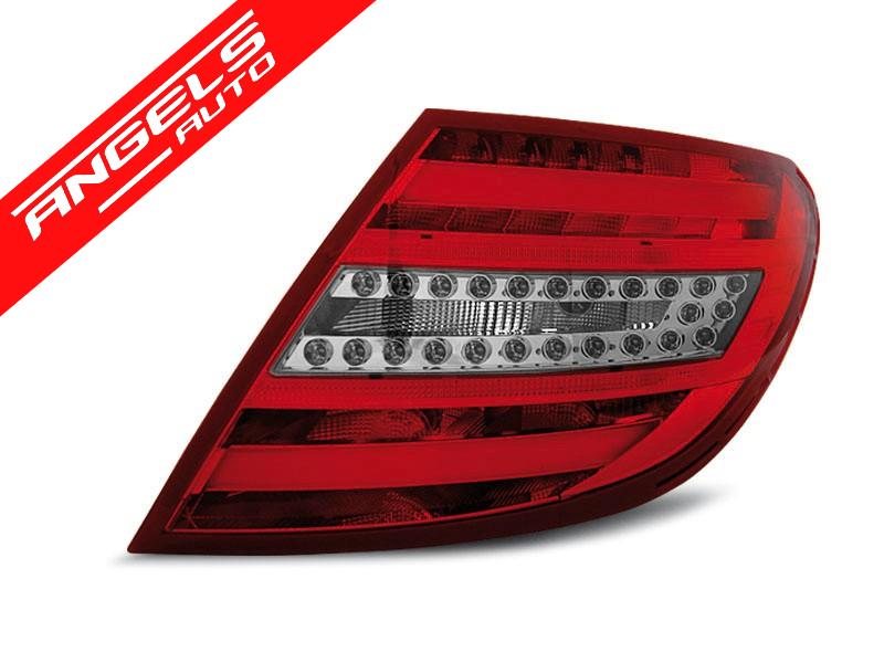 Stopuri LED Bar compatibile cu Mercedes C-Class W204 Sedan (2007-2010) Rosu Alb - imagine 3