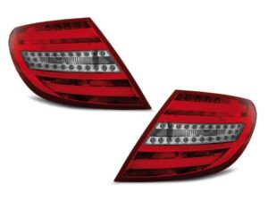 Stopuri LED Bar compatibile cu Mercedes C-Class W204 Sedan (2007-2010) Rosu Alb