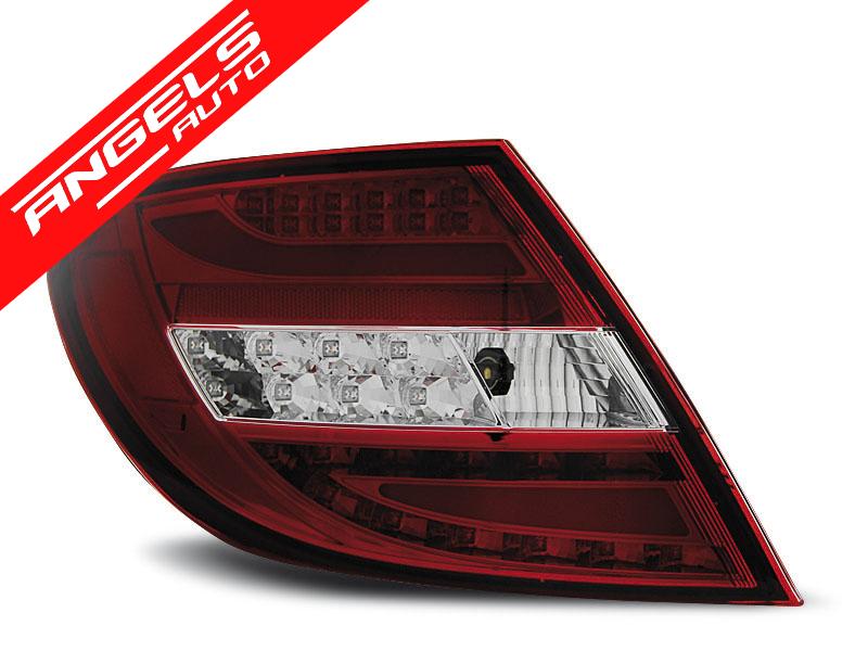Stopuri LED Bar compatibile cu Mercedes C-Class W204 Sedan (2007-2010) Rosu Alb - imagine 2