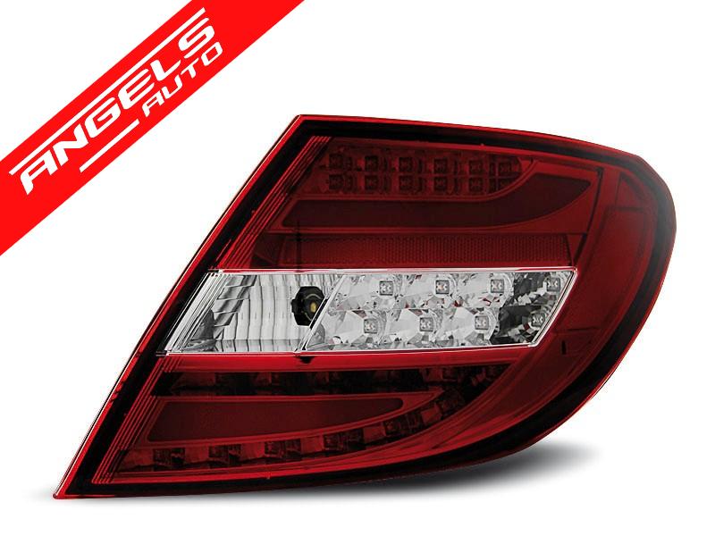 Stopuri LED Bar compatibile cu Mercedes C-Class W204 Sedan (2007-2010) Rosu Alb - imagine 3
