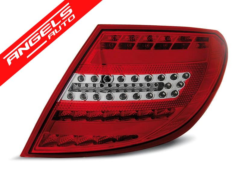 Stopuri LED Bar compatibile cu Mercedes C-Class W204 Sedan (2007-2010) Rosu Alb - imagine 3