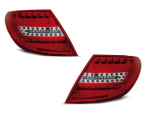 Stopuri LED Bar compatibile cu Mercedes C-Class W204 Sedan (2007-2010) Rosu Alb