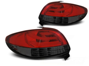 Stopuri LED BAR compatibile cu PEUGEOT 206 (10.1998-up) Rosu Fumuriu