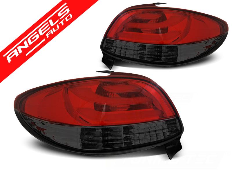 Stopuri LED BAR compatibile cu PEUGEOT 206 (10.1998-up) Rosu Fumuriu