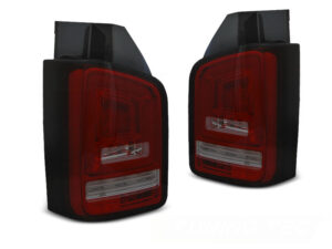 Stopuri LED Bar SEQ compatibile cu VW Transporter T6 (2015-2019) Rosu Fumuriu