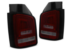 Stopuri LED Bar SEQ compatibile cu VW Transporter T5 (2010-2015) Rosu Fumuriu
