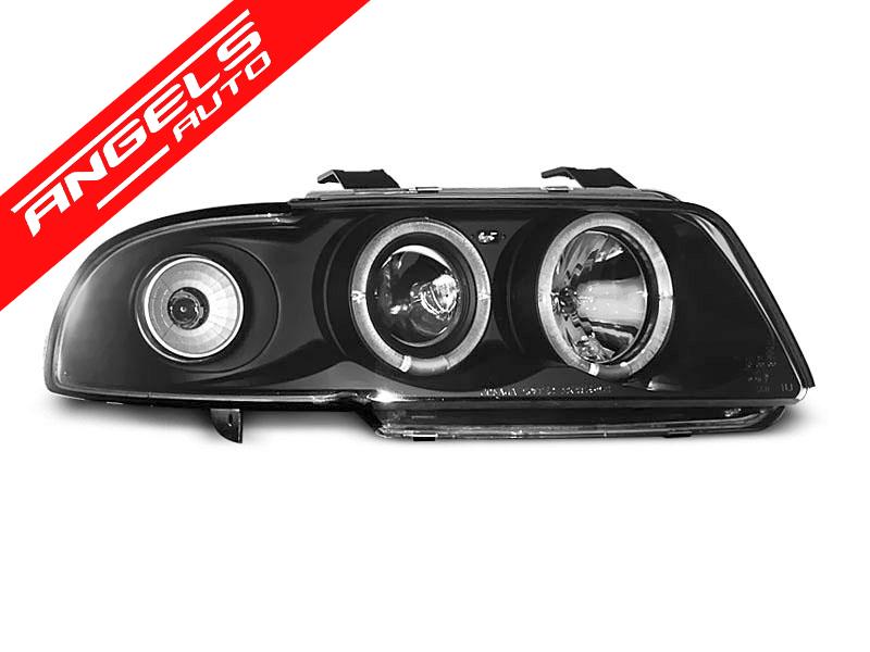 Faruri ANGEL EYES compatibile cu Audi A4 94-98 Negru - imagine 2
