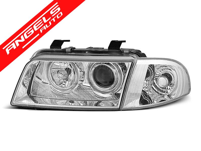 Faruri ANGEL EYES compatibile cu Audi A4 94-98 CHROME - imagine 2