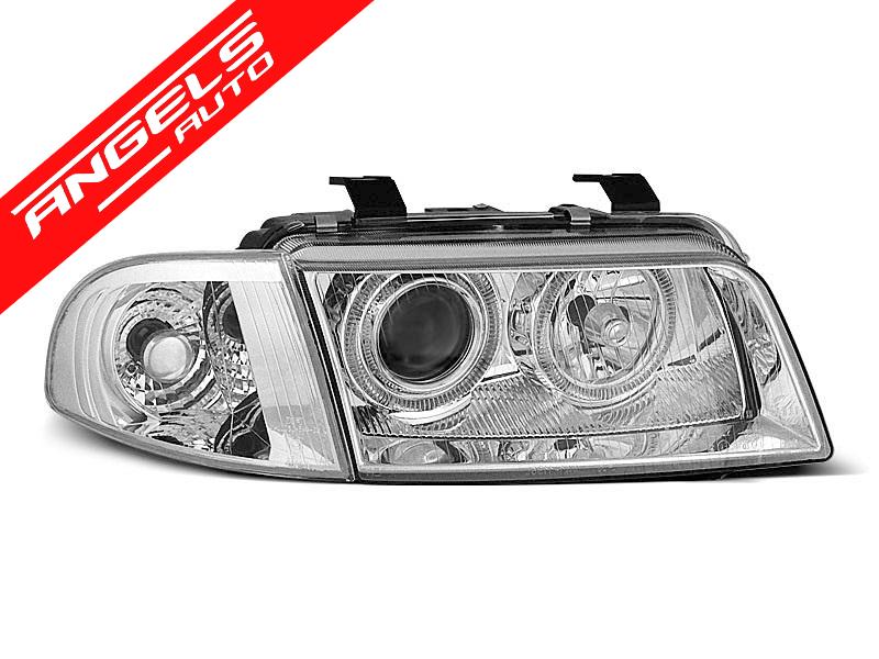 Faruri ANGEL EYES compatibile cu Audi A4 94-98 CHROME - imagine 3
