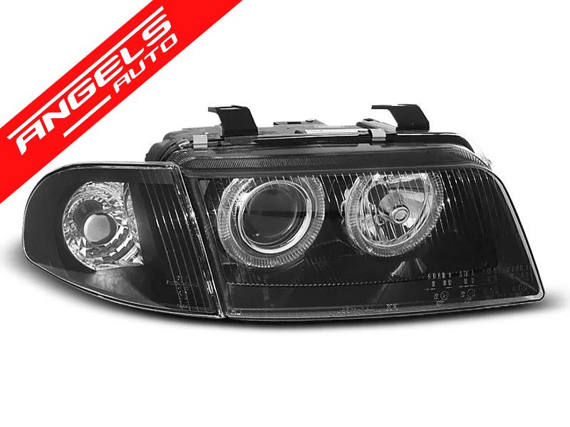Faruri ANGEL EYES compatibile cu Audi A4 1994-1998 Black Model - imagine 3