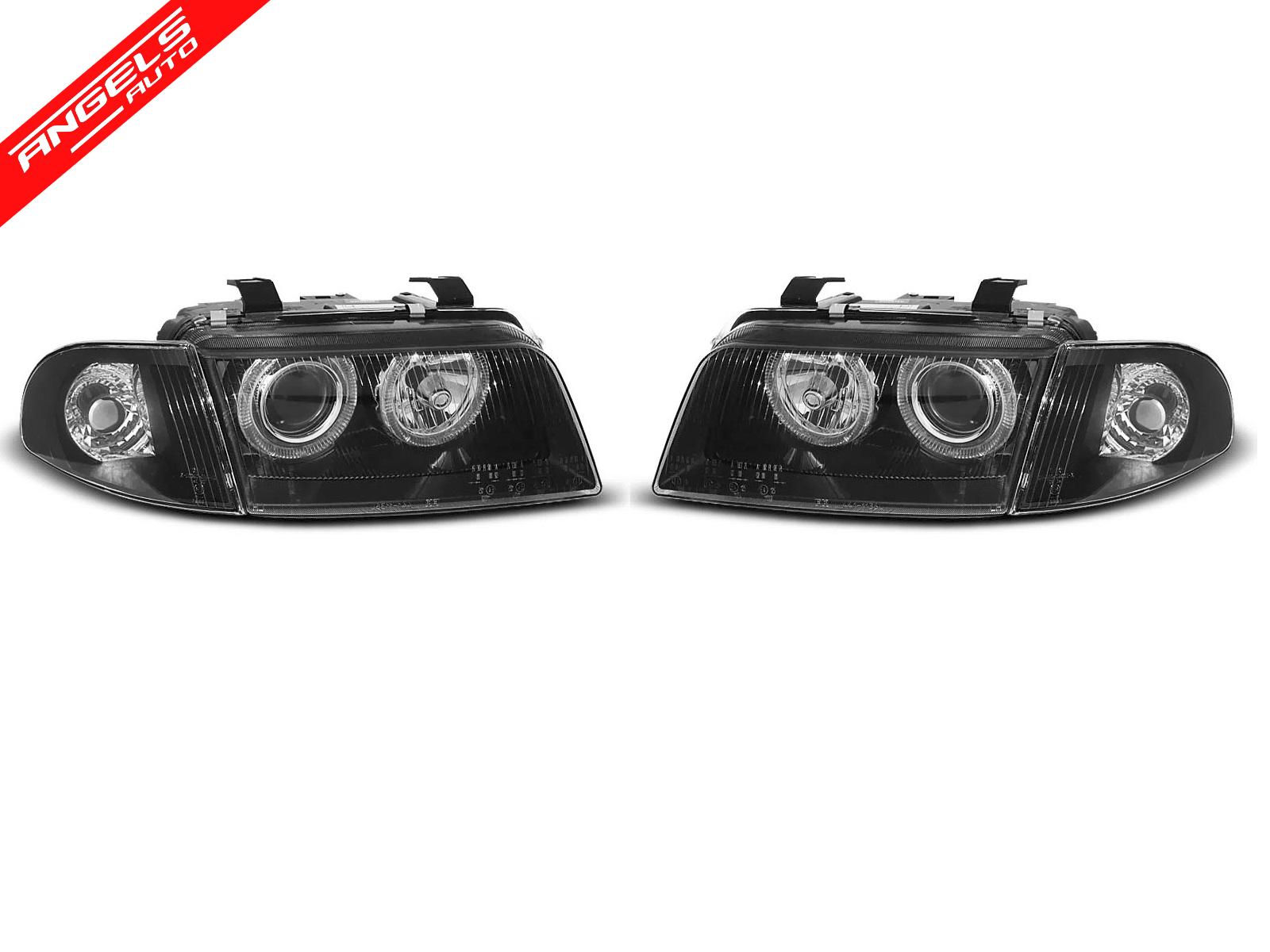 Faruri ANGEL EYES compatibile cu Audi A4 1994-1998 Black Model