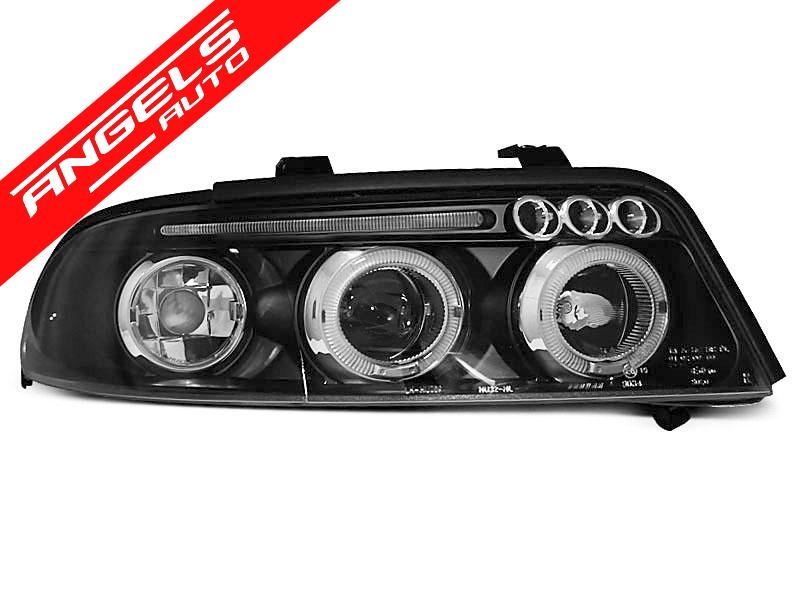 Faruri ANGEL EYES compatibile cu Audi A4 1999-2000 Black Model - imagine 2