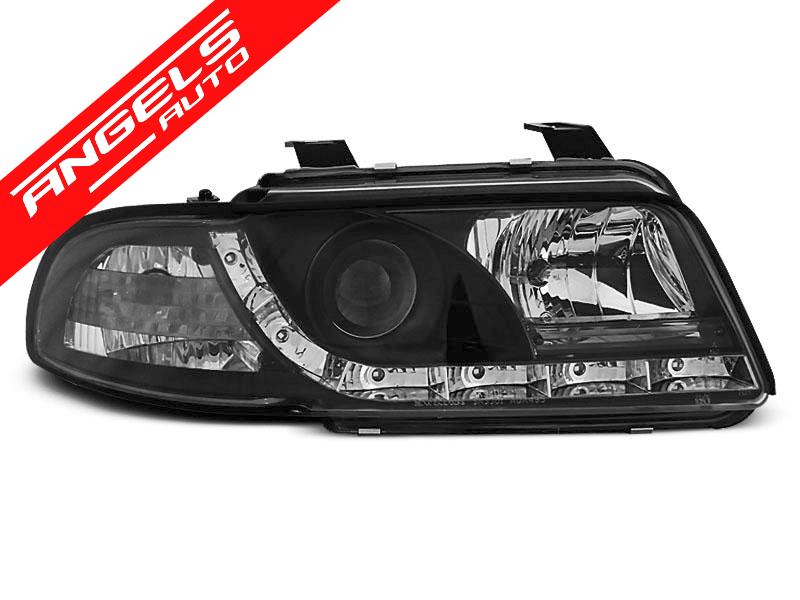 Faruri LED compatibile cu Audi A4 B5 Non Facelift 1994-1998 Black - imagine 3